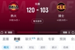 回合制！热火上半场领先17分 骑士第三节37-20&第四节热火37-20