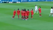 周瑾彤任意球直挂死角，中国女足U16 1-0领先法国女足U16！